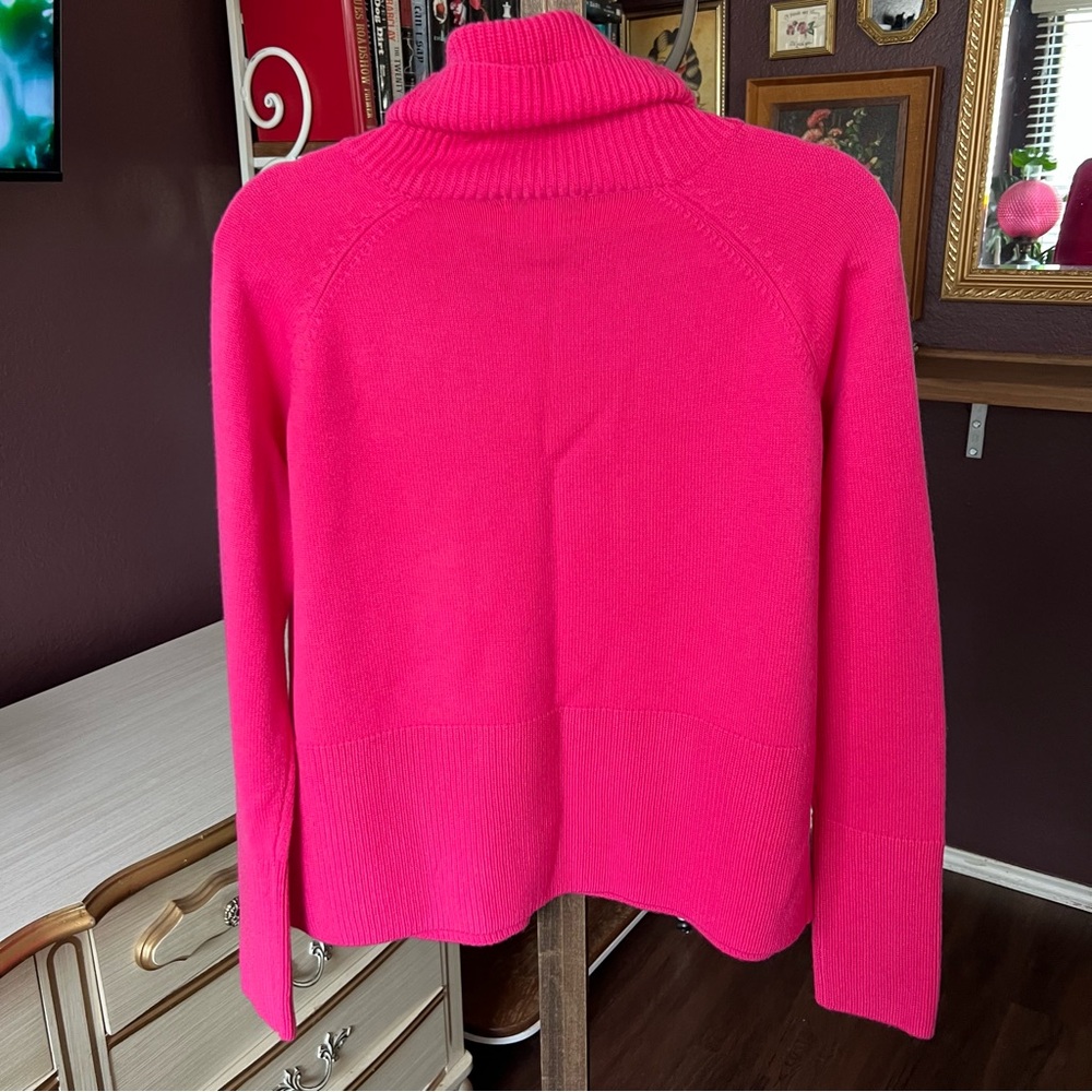Athleta Wool Cashmere Aspen Turtleneck Sweater Pink XS - Picture 9 of 9